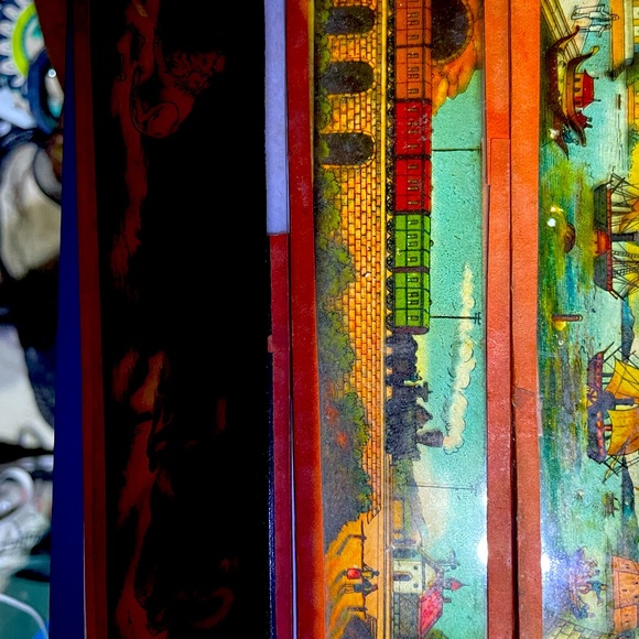 Magic Lantern glass painted slides lot of 6. Some damage as seen in pictures. - Picture 3 of 10